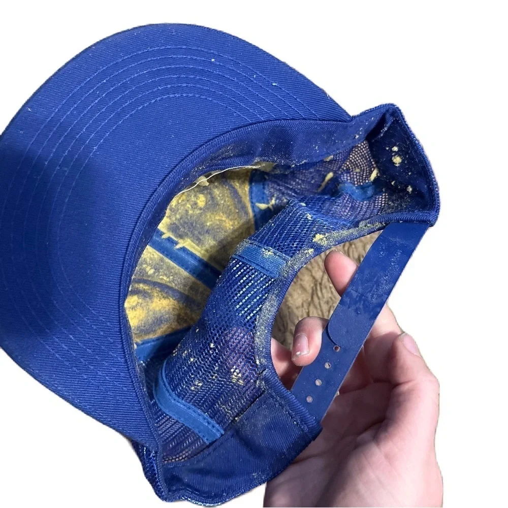 FORD NEW HOLLAND Vtg Patch Adjustable Mesh Snapback Trucker Cap Hat K-Brand